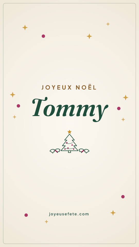 Image « Joyeux Noël Tommy » au format story