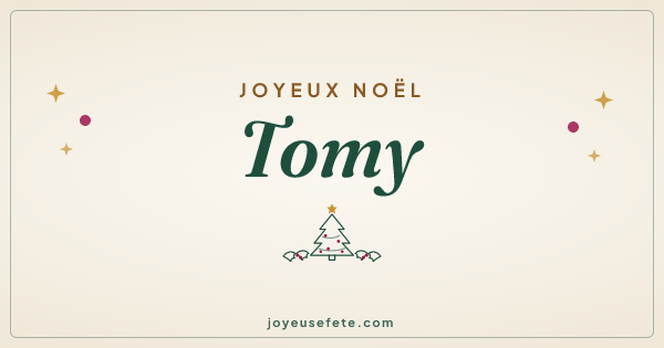 Image « Joyeux Noël Tomy » au format large