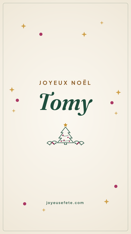 Image « Joyeux Noël Tomy » au format story