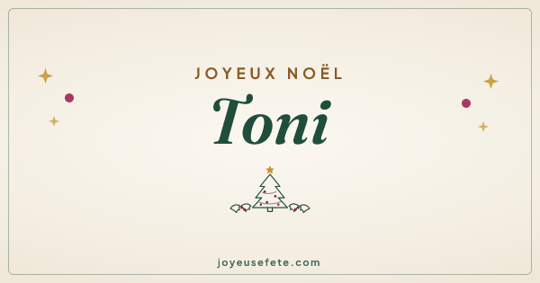 Image « Joyeux Noël Toni » au format large