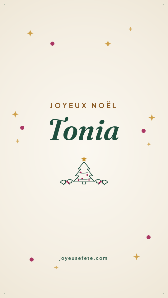 Image « Joyeux Noël Tonia » au format story
