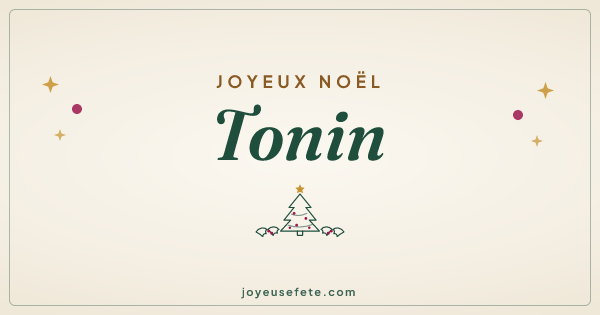 Image « Joyeux Noël Tonin » au format large