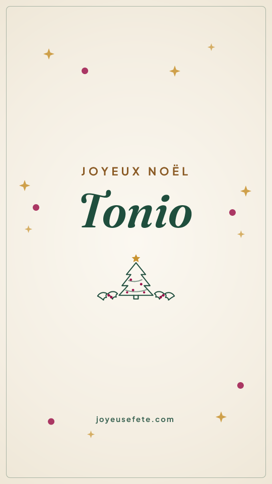 Image « Joyeux Noël Tonio » au format story