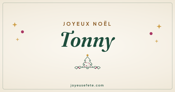 Image « Joyeux Noël Tonny » au format large