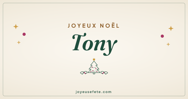 Image « Joyeux Noël Tony » au format large