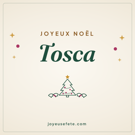 Image carrée « Joyeux Noël Tosca » pour WhatsApp