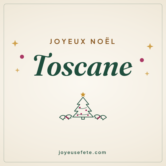 Image carrée « Joyeux Noël Toscane » pour WhatsApp