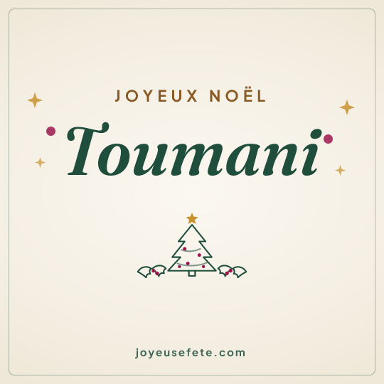 Image carrée « Joyeux Noël Toumani » pour WhatsApp