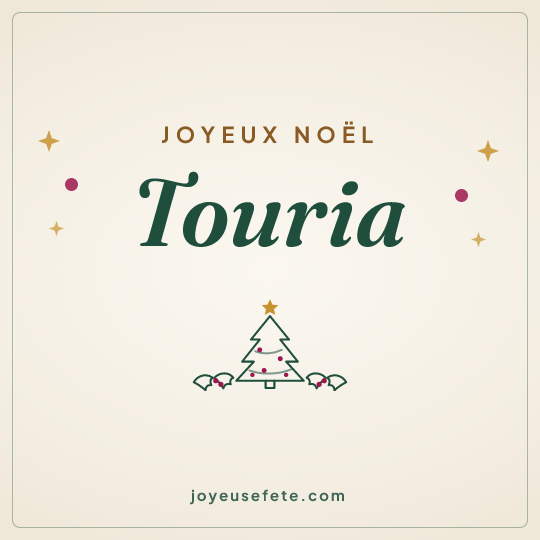 Image carrée « Joyeux Noël Touria » pour WhatsApp