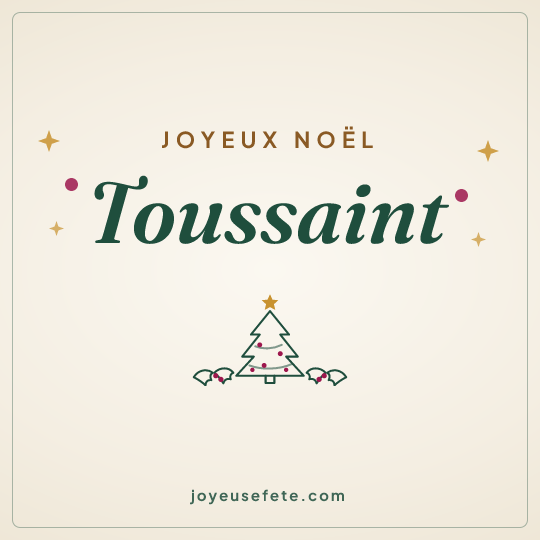 Image carrée « Joyeux Noël Toussaint » pour WhatsApp