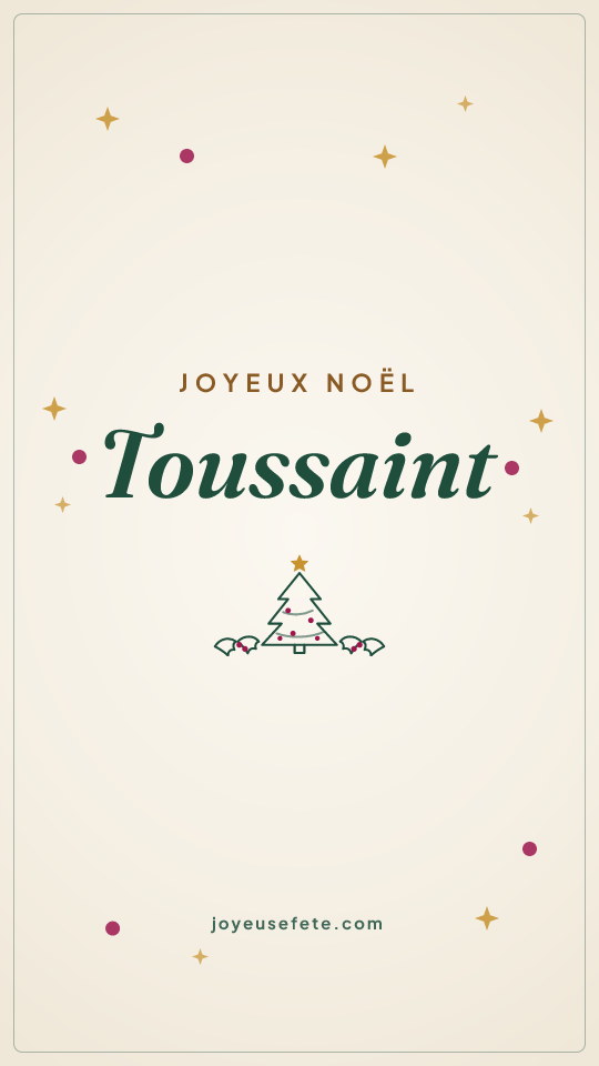 Image « Joyeux Noël Toussaint » au format story