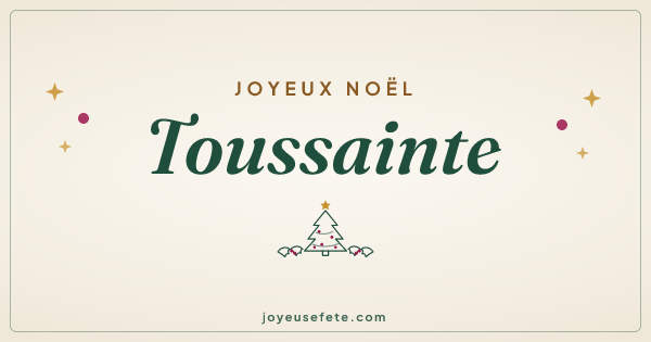 Image « Joyeux Noël Toussainte » au format large