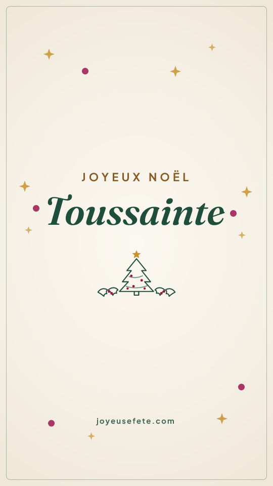 Image « Joyeux Noël Toussainte » au format story