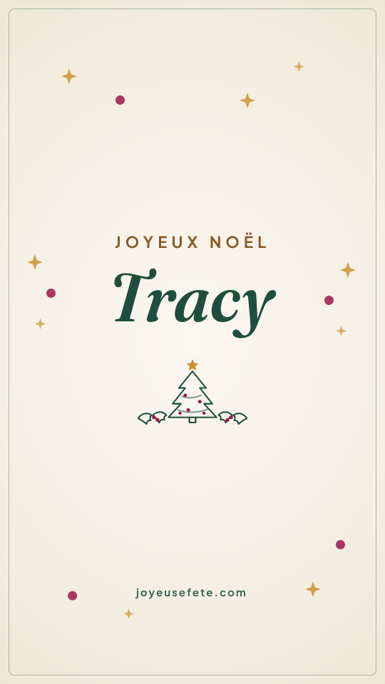 Image « Joyeux Noël Tracy » au format story