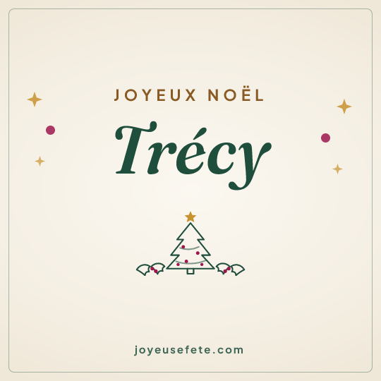 Image carrée « Joyeux Noël Trécy » pour WhatsApp