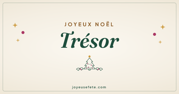 Image « Joyeux Noël Trésor » au format large