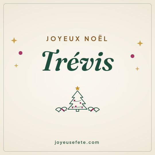 Image carrée « Joyeux Noël Trévis » pour WhatsApp