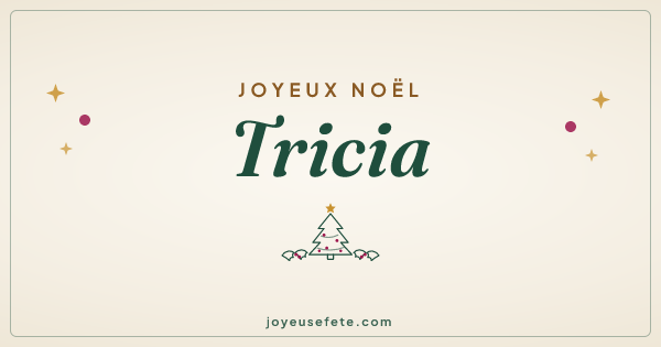Image « Joyeux Noël Tricia » au format large