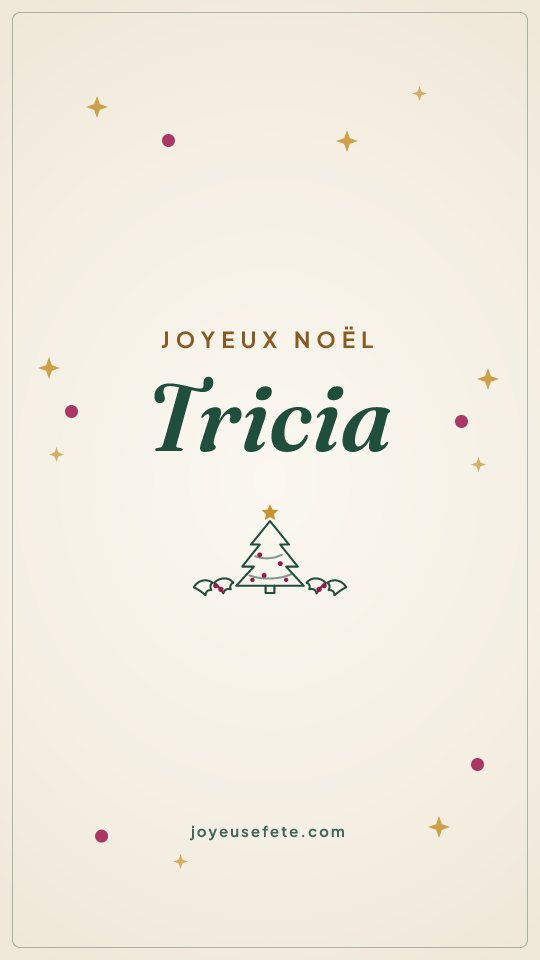 Image « Joyeux Noël Tricia » au format story