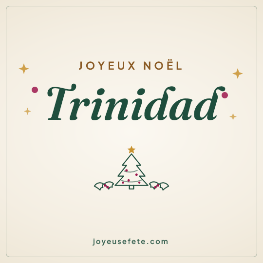 Image carrée « Joyeux Noël Trinidad » pour WhatsApp