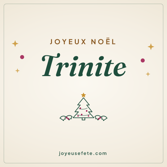 Image carrée « Joyeux Noël Trinite » pour WhatsApp