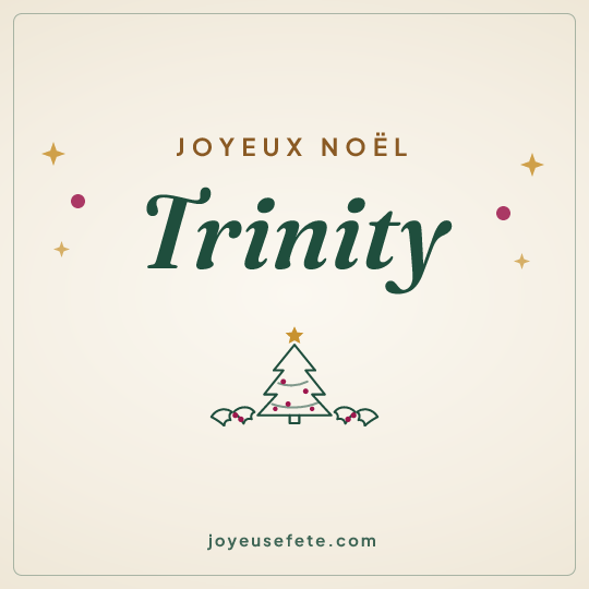Image carrée « Joyeux Noël Trinity » pour WhatsApp