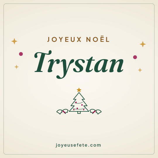 Image carrée « Joyeux Noël Trystan » pour WhatsApp