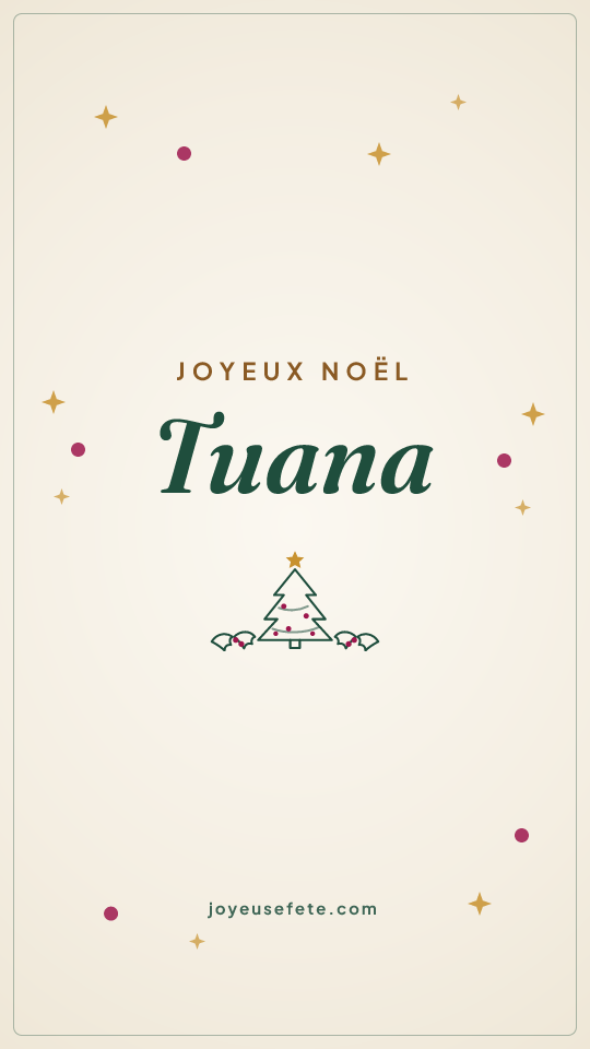 Image « Joyeux Noël Tuana » au format story