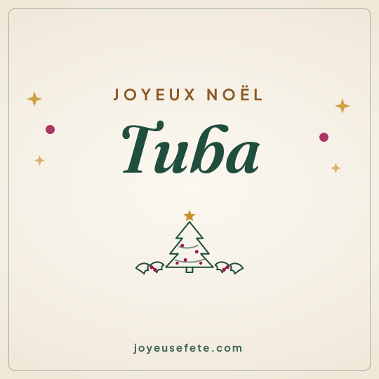 Image carrée « Joyeux Noël Tuba » pour WhatsApp
