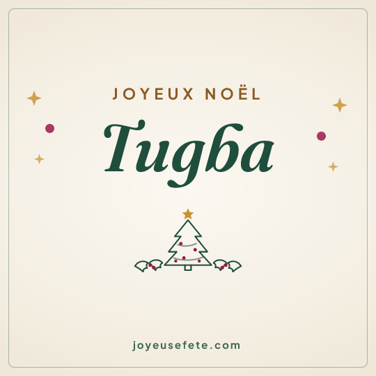 Image carrée « Joyeux Noël Tugba » pour WhatsApp