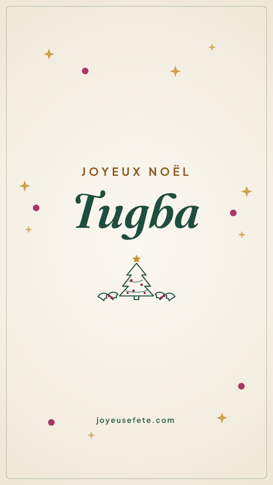 Image « Joyeux Noël Tugba » au format story