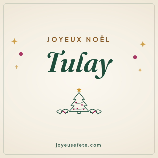 Image carrée « Joyeux Noël Tulay » pour WhatsApp