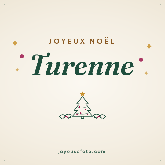 Image carrée « Joyeux Noël Turenne » pour WhatsApp