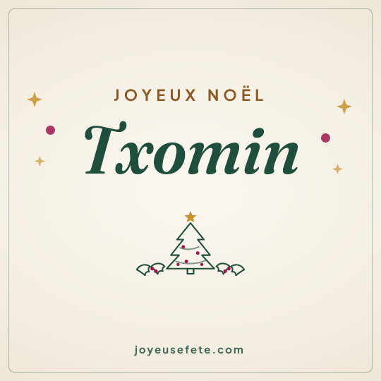 Image carrée « Joyeux Noël Txomin » pour WhatsApp