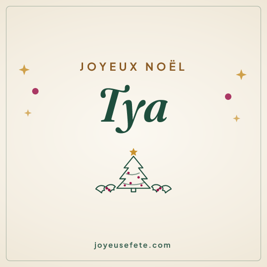 Image carrée « Joyeux Noël Tya » pour WhatsApp