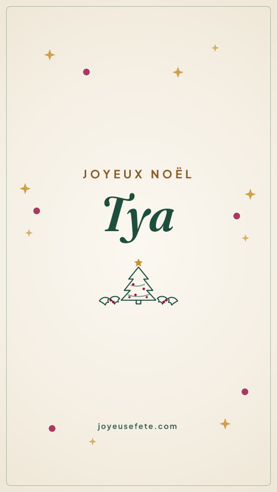 Image « Joyeux Noël Tya » au format story