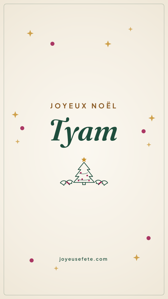 Image « Joyeux Noël Tyam » au format story