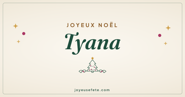 Image « Joyeux Noël Tyana » au format large
