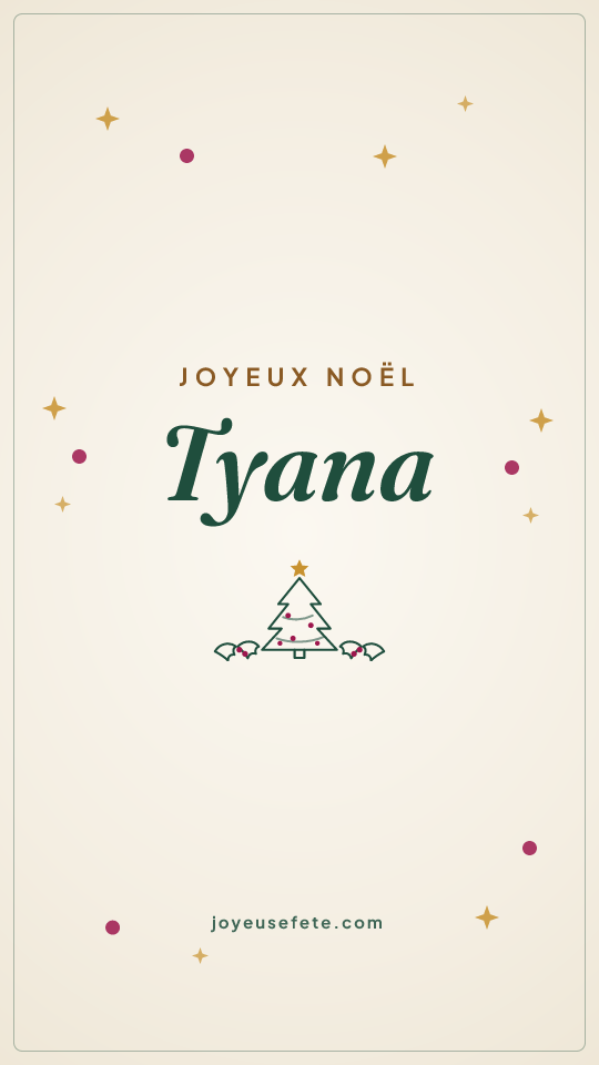 Image « Joyeux Noël Tyana » au format story