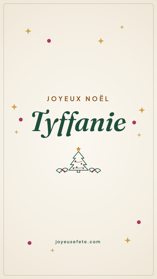 Image « Joyeux Noël Tyffanie » au format story