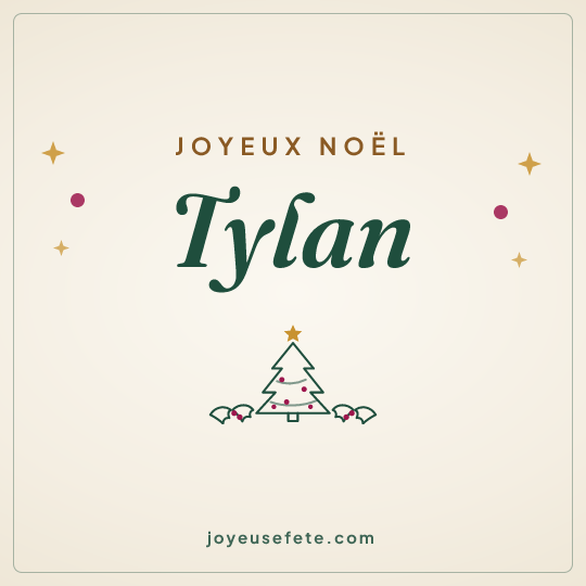 Image carrée « Joyeux Noël Tylan » pour WhatsApp