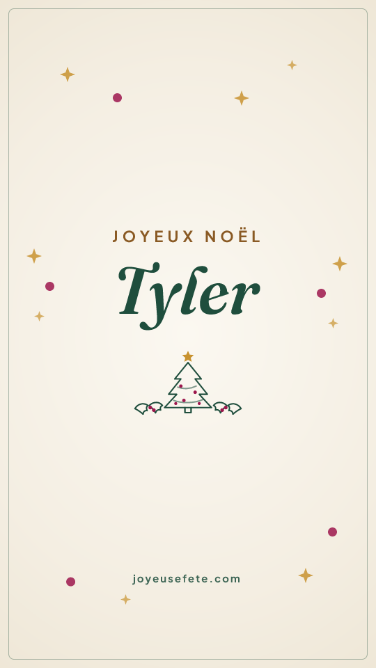 Image « Joyeux Noël Tyler » au format story
