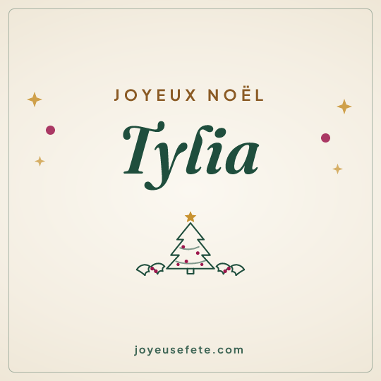 Image carrée « Joyeux Noël Tylia » pour WhatsApp