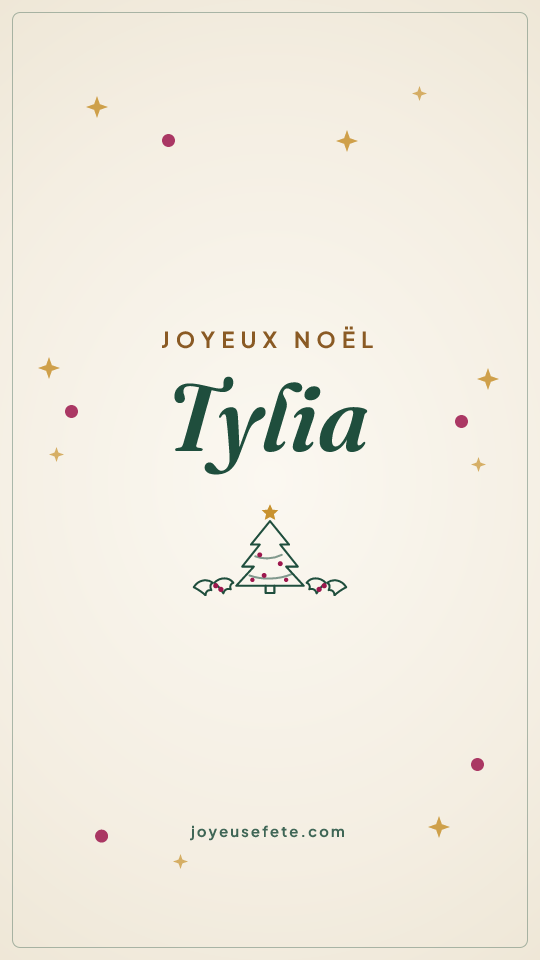 Image « Joyeux Noël Tylia » au format story