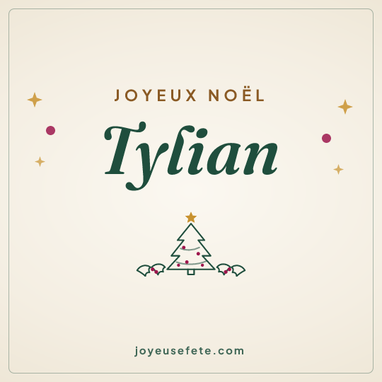 Image carrée « Joyeux Noël Tylian » pour WhatsApp
