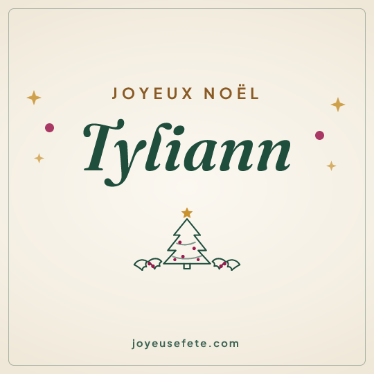 Image carrée « Joyeux Noël Tyliann » pour WhatsApp