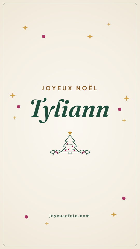 Image « Joyeux Noël Tyliann » au format story