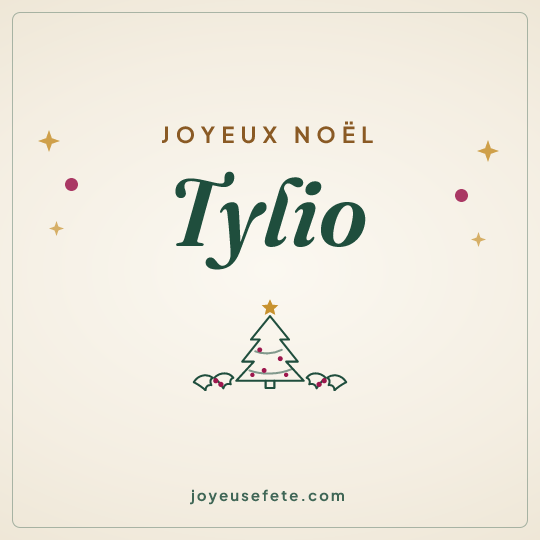 Image carrée « Joyeux Noël Tylio » pour WhatsApp