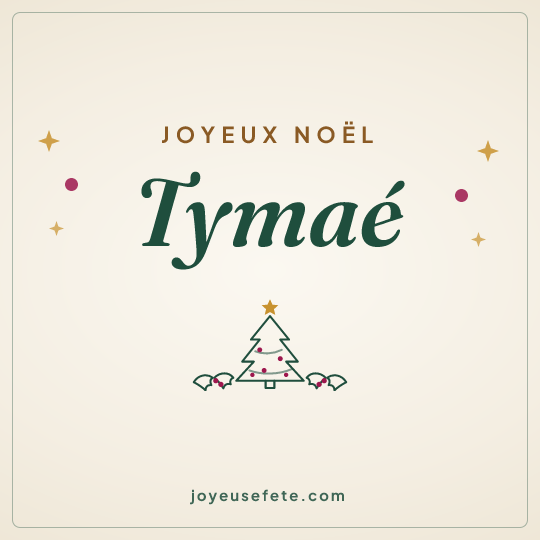 Image carrée « Joyeux Noël Tymaé » pour WhatsApp