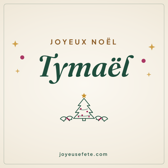 Image carrée « Joyeux Noël Tymaël » pour WhatsApp